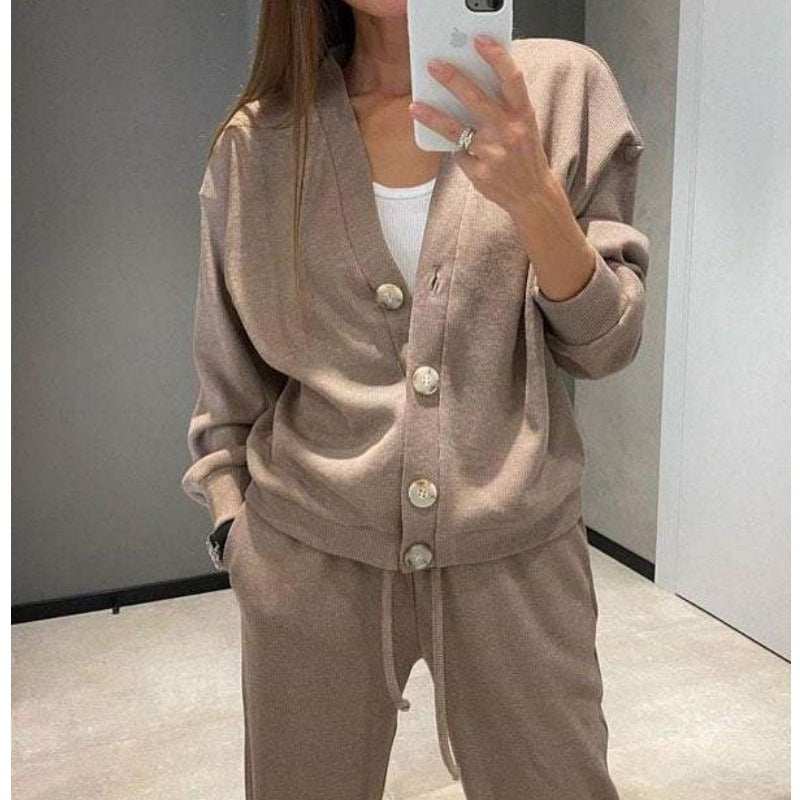 Pyjama 2 Pièces Femme Fleuri - Imprimé Fruits - Manches Longues - Taille S/M/L - Matière Douce