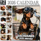 🔥LETZTER TAG 50 % RABATT💥2026 Niedlicher Dackel-Wandkalender – 12-Monats-Planer, perfektes Weihnachts- und Neujahrsgeschenk