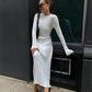 2024 Herbst Neues Midi-Kleid mit Ärmeln aus Strick💕Kostenloser Versand💕