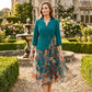 Elegantes Fake-Zweiteiler-Kleid mit Blattprint ✨ Mühelose Eleganz, jederzeit und überall ✨