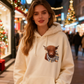 🐮 50 % RABATT!!🎁 Niedliches, kuscheliges Kapuzensweatshirt mit Fleecefutter und Highland-Kuh-Motiv