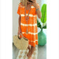 🔥 Letzter Tag! 50% Rabatt Damen Batik-Streifen T-Shirt Kleid 🌴 Lockeres luftiges Freizeitkleid für Sommer & Urlaub