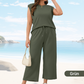 🌺2025 Neu eingetroffen - 50% OFF🌺2025 Lässiger Zweiteiler für Damen: Ärmelloses Top & weite Hose