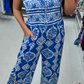 Jumpsuit mit elastischer Brustpartie und Mosaik-Print
