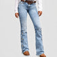 📢📢50%Rabatt!!!🎉🚨 Eilmeldung: 50% endet heute Nacht! Damen High Waist Destroyed Flare Jeans