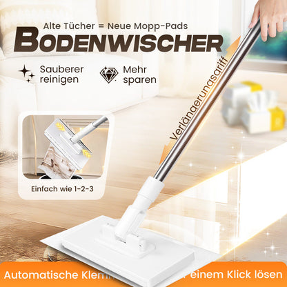 🧹✨ Einweg-Staubmopp mit 4 wiederverwendbaren Bezügen – Praktisch und effektiv 💥🌟