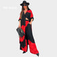 Set aus langem Hemd mit durchgehender Knopfleiste und Hose mit Kordelzug