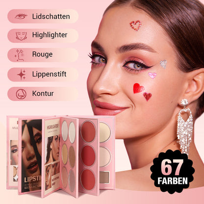 ‘’Magisches Schminkbuch“🎨67-Farben-Multifunktions-Schminkpalette-Buch-Kit