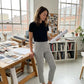 ⏰ Nur noch heute 50% Rabatt! 🔥 Damen High-Waist Stretch-Hose mit sicheren Reißverschluss-Taschen, figurschmeichelnder Cropped-Schnitt für Büro, Sport & Alltag ✨