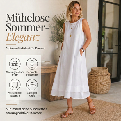 ⌛✨Zeitlich begrenztes Angebot – Ärmelloses Sommerkleid mit Stufenschnitt für Damen