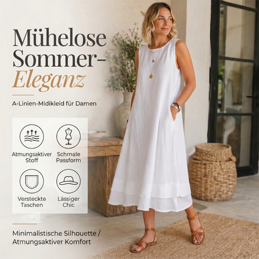 ⌛✨Zeitlich begrenztes Angebot – Ärmelloses Sommerkleid mit Stufenschnitt für Damen
