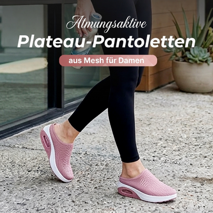 ⏳ Letzter Tag: 50 % Rabatt🔥👟Atmungsaktive Mesh-Plateauslipper für Damen