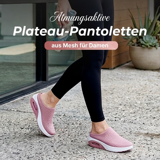 ⏳ Letzter Tag: 50 % Rabatt🔥👟Atmungsaktive Mesh-Plateauslipper für Damen