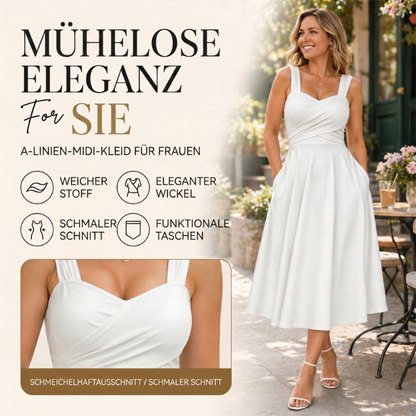 🔔 Letzte 100 Stück – solange der Vorrat reicht! Elegantes Damenkleid mit V-Ausschnitt und Taschen