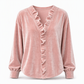 📢📢50% Rabatt!!! 🎉✨ Elegante Samtbluse mit langen Ärmeln für Damen