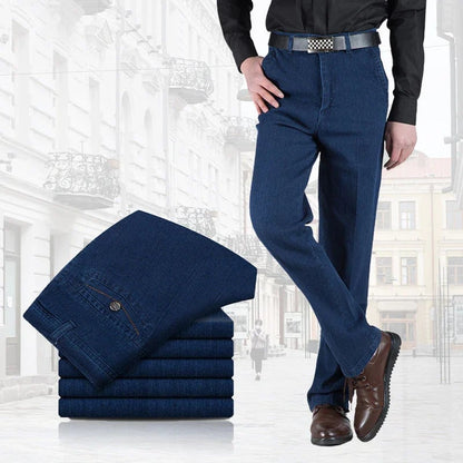 🔥Herren Jeans mit hoher Taille und geradem Schnitt
