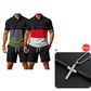 👕 2-teiliges Sommer-Set für Herren – Polo-Shirt & Shorts, atmungsaktiv, bequem & vielseitig für Sport, Alltag & Freizeit ☀️🏌️