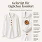 Damen elegantes Oberteil mit Reverskragen und Knopfleiste