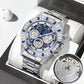 🔎【Präzisionshandwerk】⌚TINAIBIN Zwölf Sternzeichen & Sternenhimmel Diamant Automatikuhr Skelett Herrenuhr