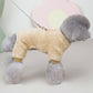 Elastischer Haustier-Fleece-Overall mit Kordelzug