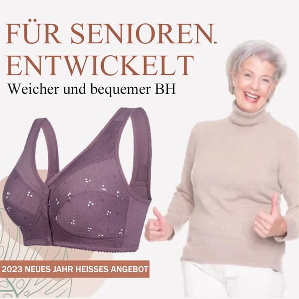 🌹Design für Senior Front Closure Baumwoll-BH🔥Für begrenzte Zeit 40 % R ...