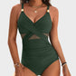 👙 Urlaub Hot Sale 49% 🩱 Metallic Accent Mesh Panel Einteiliger Badeanzug