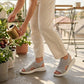 👟 Atmungsaktive Plateausandalen aus Strickstoff für Damen – bequem & modisch