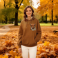 🐮 50 % RABATT!!🎁 Niedliches, kuscheliges Kapuzensweatshirt mit Fleecefutter und Highland-Kuh-Motiv