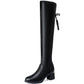 🔥Damen-Stretch-Lederstiefel