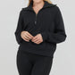 🔥Damen-Loungeset aus 2 Teilen mit Oversize-Schnitt, halbem Reißverschluss und weitem Bein