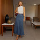 🎁2026 Neuheiten 50 % RABATT👗Damen-Maxirock aus Denim – Hohe Taille & A-Linien-Schnitt