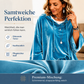 Damen-Sweatshirt aus Samt mit lockerer Passform und Kordelzug