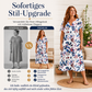 ☀️👗Top-Empfehlung – Lässiges Midi-Kleid mit Blumenmuster und V-Ausschnitt – Weicher Fall und romantisches Muster