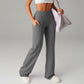 🎉LETZTER TAG AKTION – 50% RABATT 👖✨ Damen Weite Straight-Leg-Hose mit hohem Bund – Stretchstoff + Praktische Taschen + 9 Farben! ✨