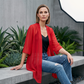 Damen leichter Chiffon-Cardigan mit offener Vorderseite