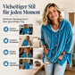 Damen-Sweatshirt aus Samt mit lockerer Passform und Kordelzug