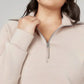 🔥Damen-Loungeset aus 2 Teilen mit Oversize-Schnitt, halbem Reißverschluss und weitem Bein
