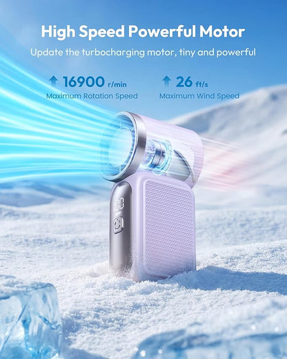 🌀Nur 16.99€ diesen Sommer!!!💨Mini-Handventilator mit LED-Anzeige –👍5-stufiger Turbo-Ventilator im Taschenformat.✨Über USB aufladbar, schnelle Kühlung für Reisen und beim Schminken. Das perfekte Geschenk.  Tragbare Kühlung