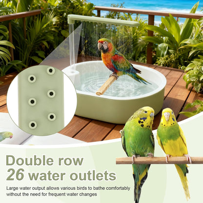 Automatische Vogeltränke mit Wasserhahn, USB-betriebene Vogeltränke für Vögel