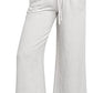 🔥FREE SHIPPING🔥Damenhose mit hoher Taille und weitem Bein aus Leinen mit Kordelzug