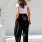 💃 49% Rabatt🔥Freizeithose aus Leinen mit weitem Bein für Damen👖