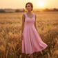🔔 Letzte 100 Stück – solange der Vorrat reicht! Elegantes Damenkleid mit V-Ausschnitt und Taschen