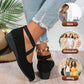 💃🔥Letzter Tag Promotion 50% Rabatt🔥Elegante feste Farbe elastische Riemen niedrige Keilschuhe