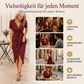 👗Asymmetrisches Wickelkleid für Damen mit kurzen Ärmeln und V-Ausschnitt