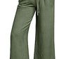 🔥FREE SHIPPING🔥Damenhose mit hoher Taille und weitem Bein aus Leinen mit Kordelzug