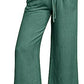 🔥FREE SHIPPING🔥Damenhose mit hoher Taille und weitem Bein aus Leinen mit Kordelzug