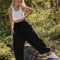 💃 49% Rabatt🔥Freizeithose aus Leinen mit weitem Bein für Damen👖