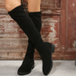 Modische einfarbige Damen-Kniehohe Stiefel