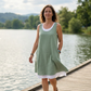 ⏰Letzter Tag des Schlussverkaufs – 50 % Rabatt💃Lässiges, locker sitzendes, ärmelloses, zweiteiliges Tank-Kleid für Damen