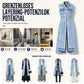 💥50 % RABATT !!🤠Damen-Jeanswestenkleid – ärmellos, mit hohem Schlitz, lange Weste im Streetwear-Stil